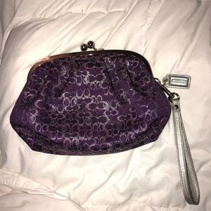 Purple coach wristlet